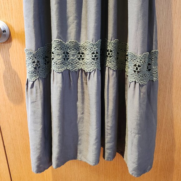 ZESICA Women's 2025 Summer Lace Strap Sleeveless Square Neck Smocked High Waist - Picture 4 of 8